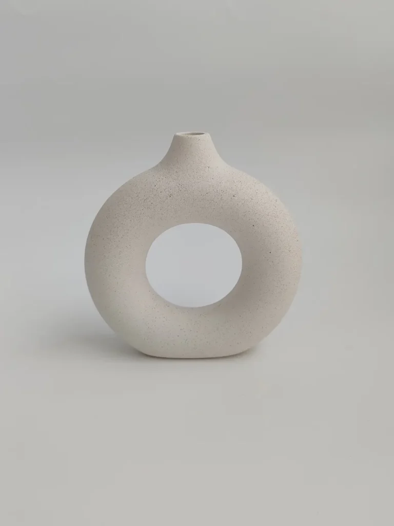 Jarrón nórdico Voror pequeño concreto decoración artesanal Sweetlar
