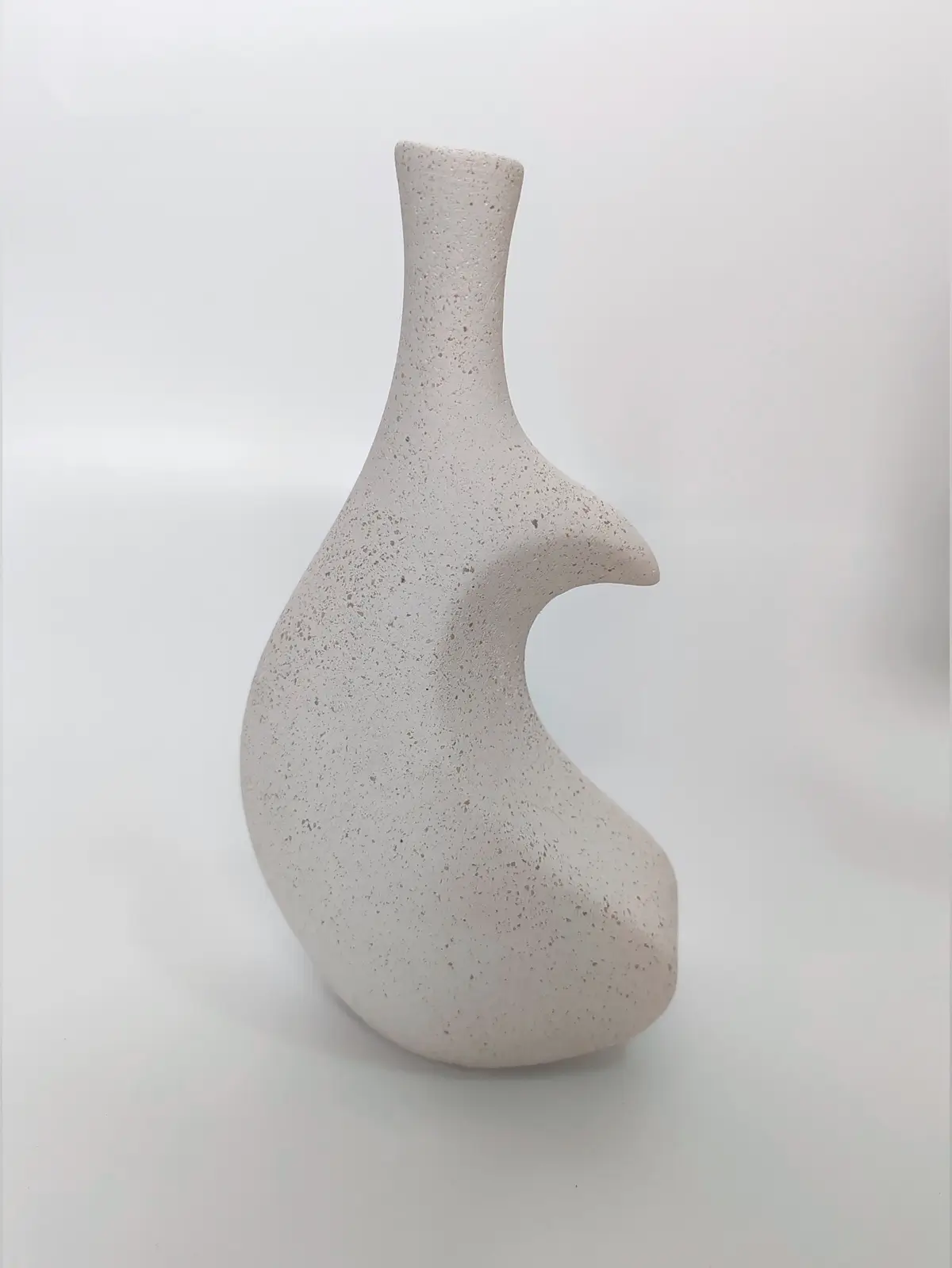 Jarrón Duo Hjerte 4 Jarrón Duo Hjerte blanco efecto arena de estilo nórdico decoración artesanal Sweetlar