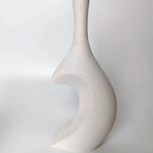 Jarrón Duo Hjerte blanco efecto arena de estilo nórdico decoración artesanal Sweetlar