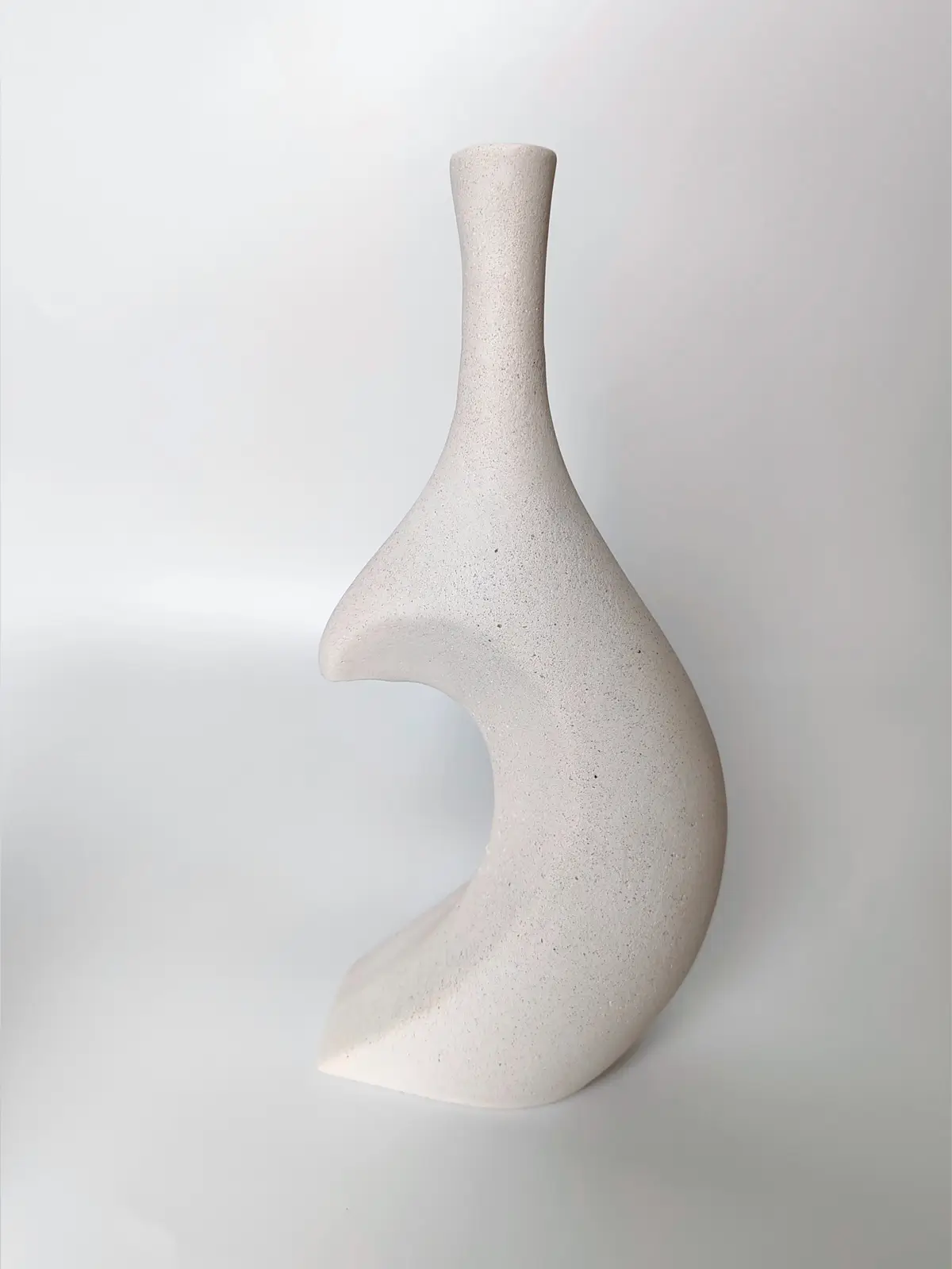 Jarrón Duo Hjerte 3 Jarrón Duo Hjerte blanco efecto arena de estilo nórdico decoración artesanal Sweetlar