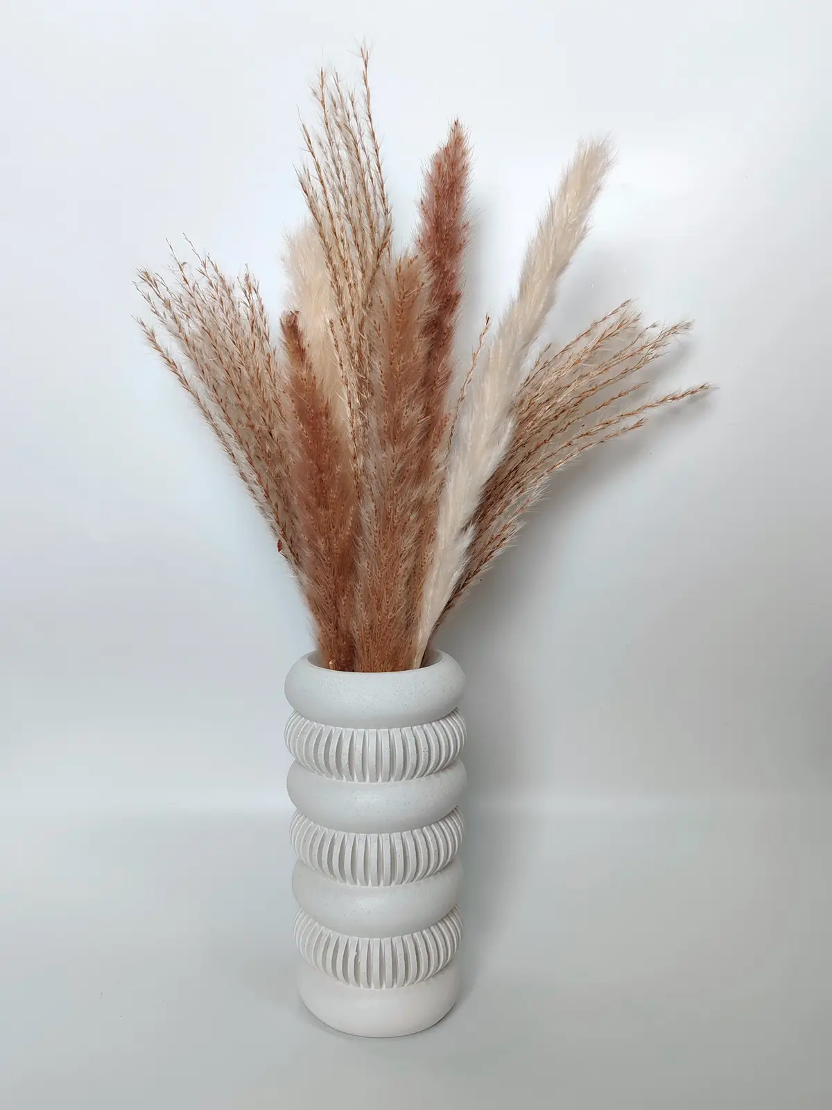 Jarrón moderno Torc blanco de diseño actual decoración artesanal Sweetlar