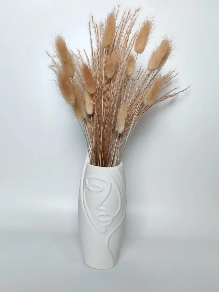 Jarrón con rostro Freya blanco estilo nórdico decoración artesanal Sweetlar