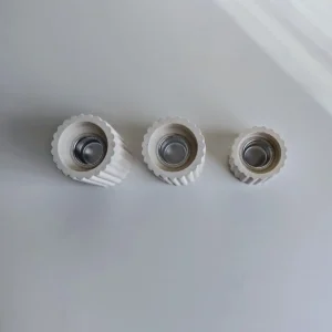 Portavelas nórdico Ripe blanco crema set de 3 decoración artesanal Sweetlar